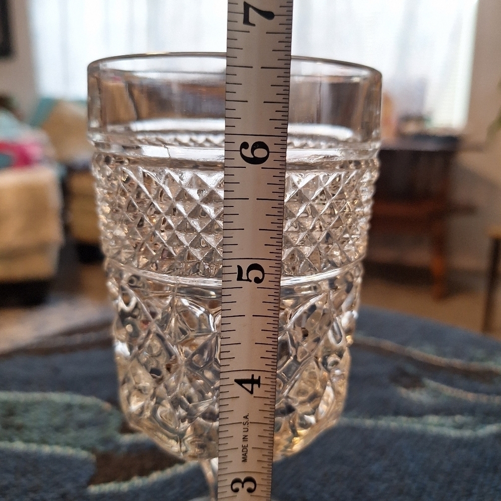 Vintage Anchor Hocking Wexford Vintage 7” Stemmed Wine water Goblets press Glass - Picture 5 of 11